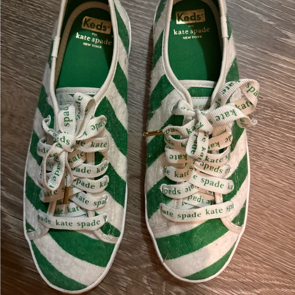 Keds Green and White Sneakers Classic Canvas Design